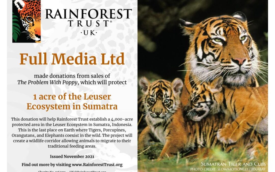 Rainforest Trust UK certificate to Full Media Ltd