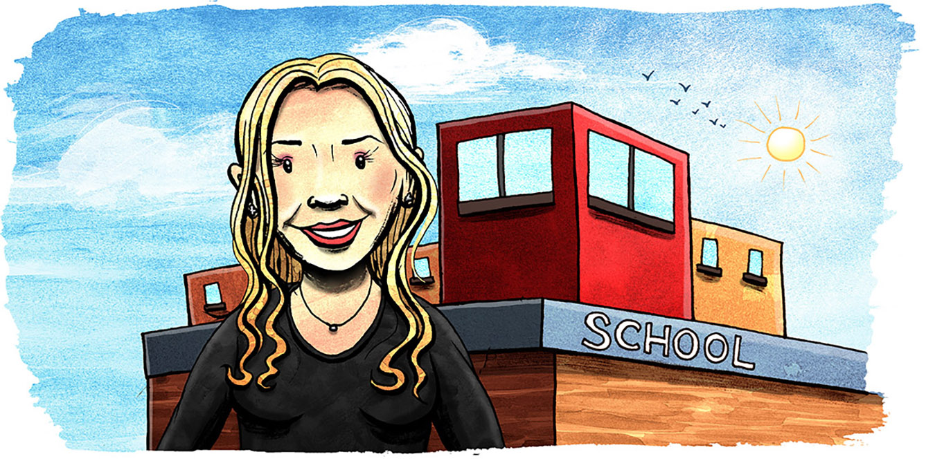 Cartoon of Emma Sandford